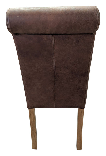 Arundel Ingrassato leather rollback oak chair