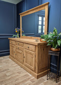 Empire Manor oak sideboard with mirror - Blonde range