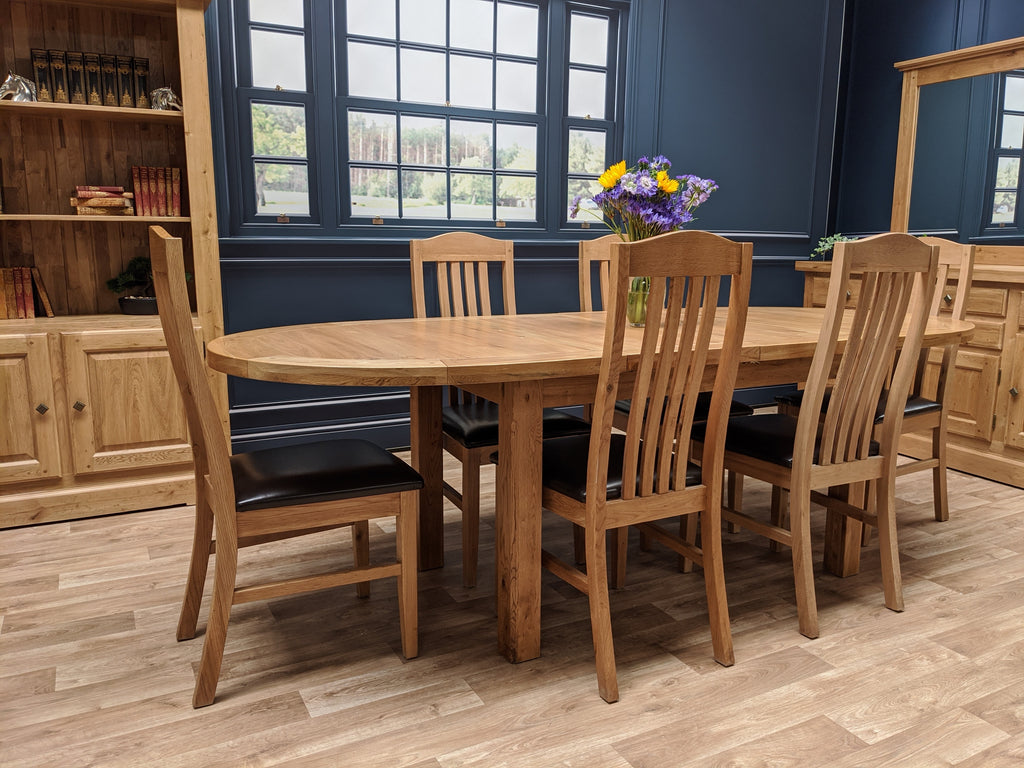 Empire Oval Extending Dining Table - Blonde range