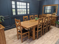 Empire Classic Grand solid oak extending dining table - Tudor oak range