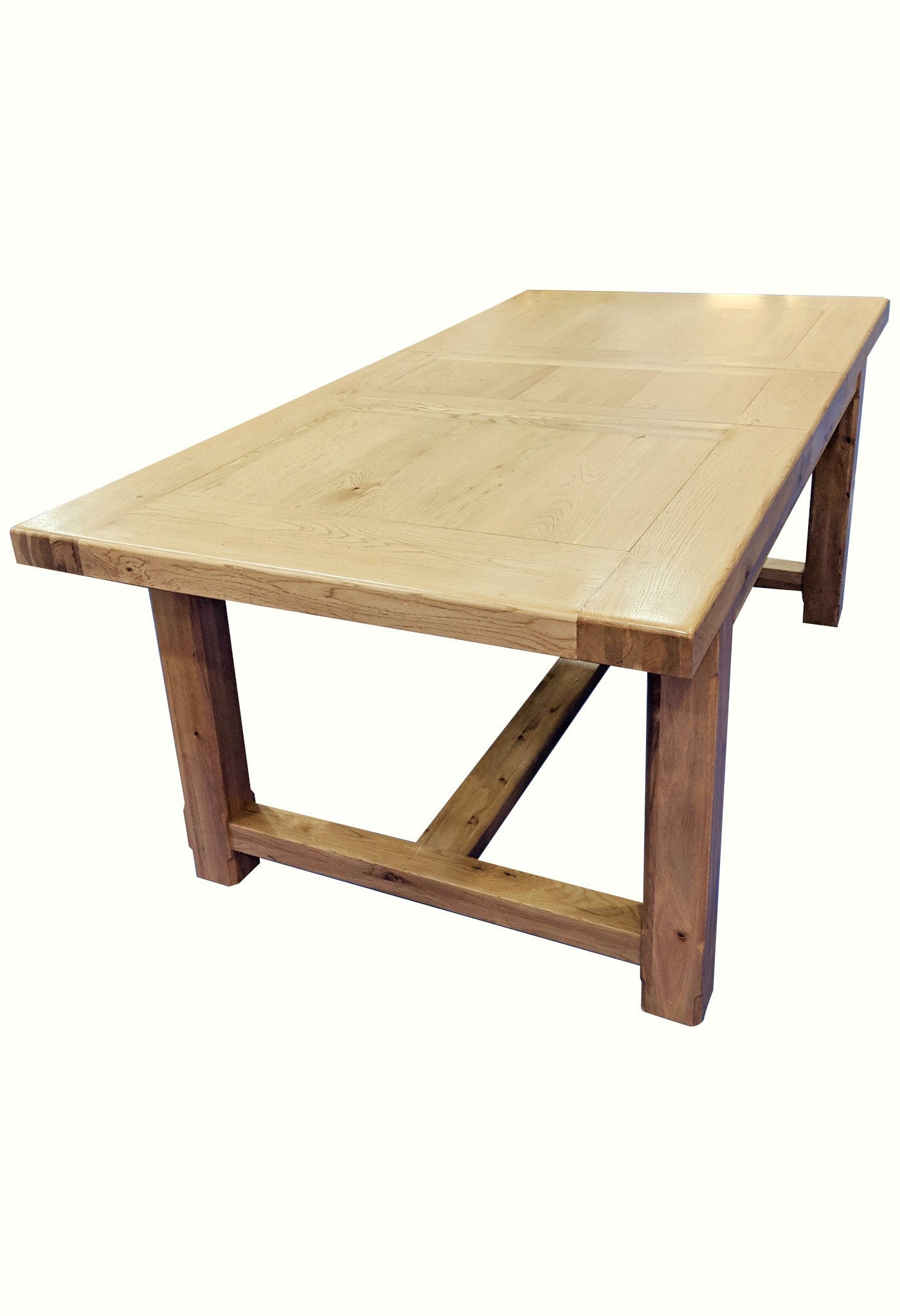 Empire Classic solid oak extending dining table - Blonde Oak Range