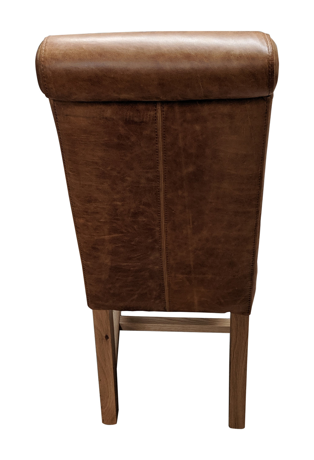 Bailey leather rollback and Harris Tweed oak chair