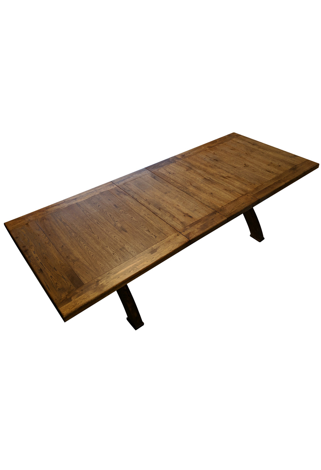 Empire X Leg Solid Oak extending Dining Table - Tudor oak range