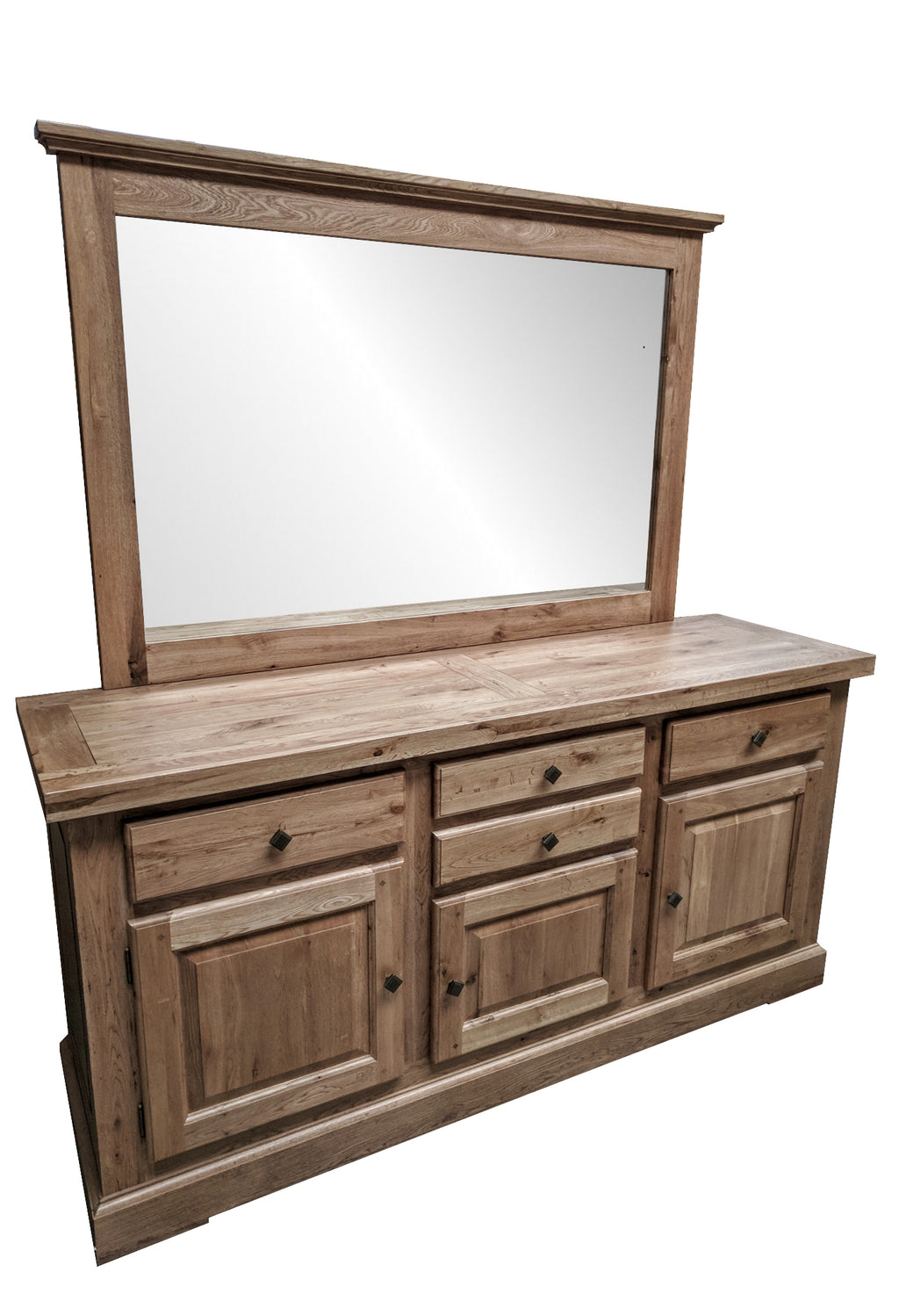 Empire Manor oak sideboard with mirror - Blonde range