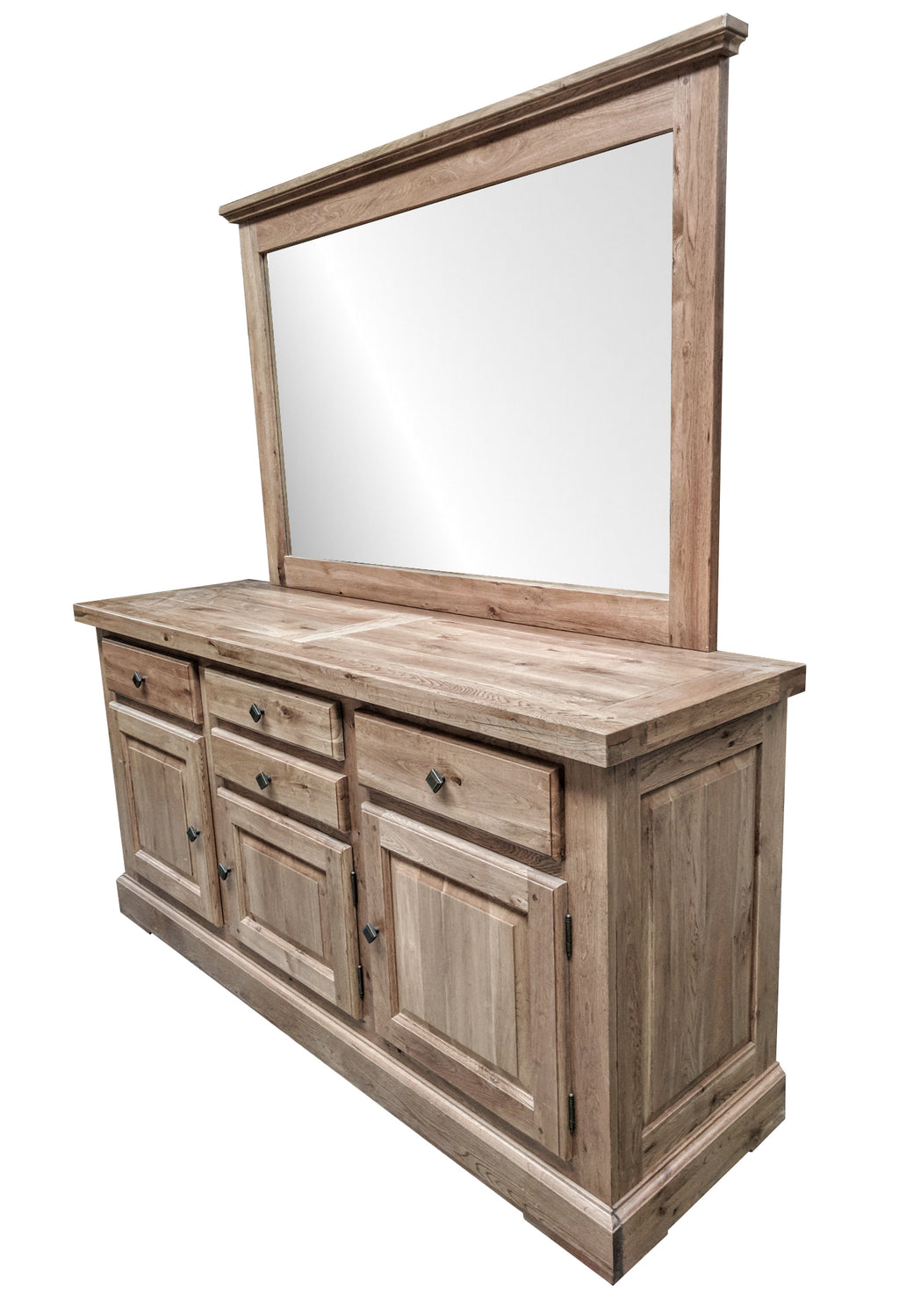 Empire Manor oak sideboard with mirror - Blonde range