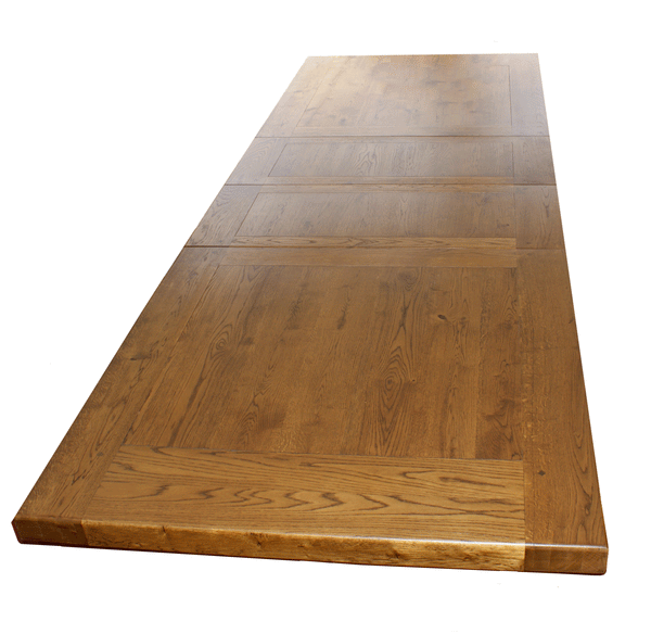 Empire Classic Grand solid oak extending dining table - Tudor oak range