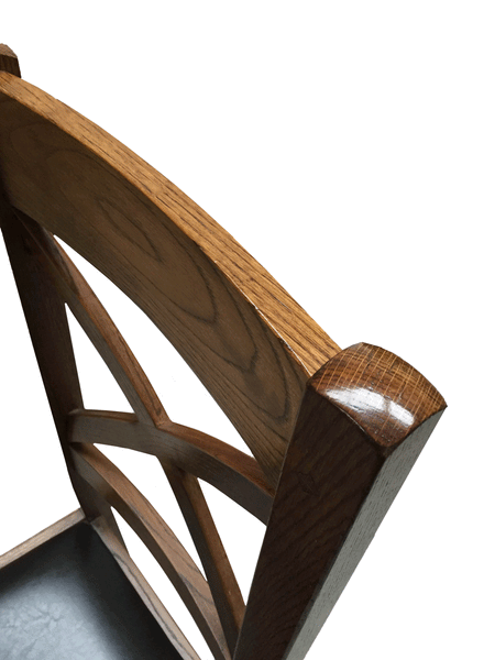 Cross Back Dining Chair - Tudor Oak range