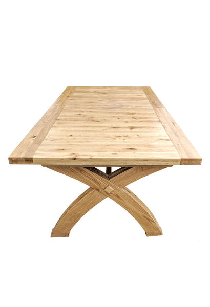 Empire X Leg Solid Oak extending Dining Table - Blonde range